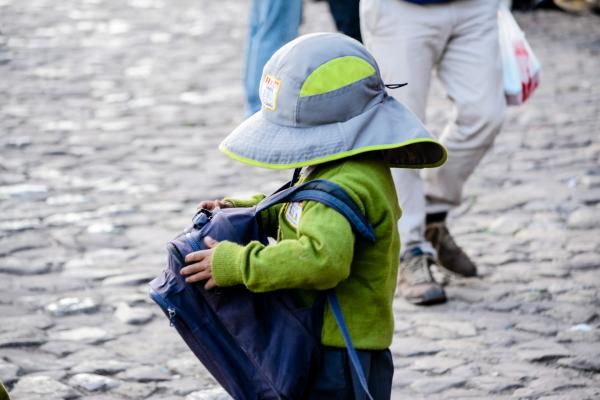 child carrying bag
