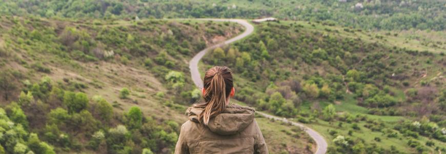girl road ahead
