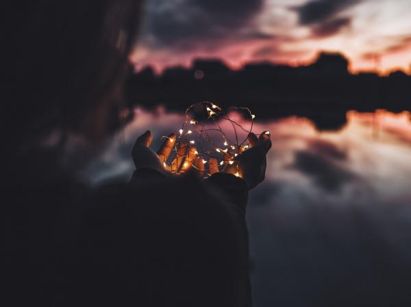child with light loveheart
