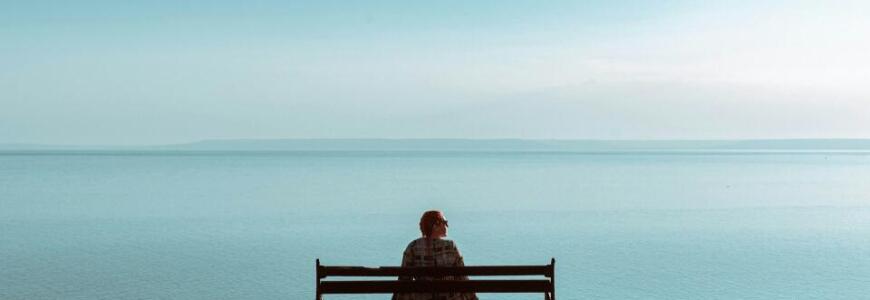 looking over calm sea